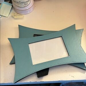 Mint Green Leather Photo Frame